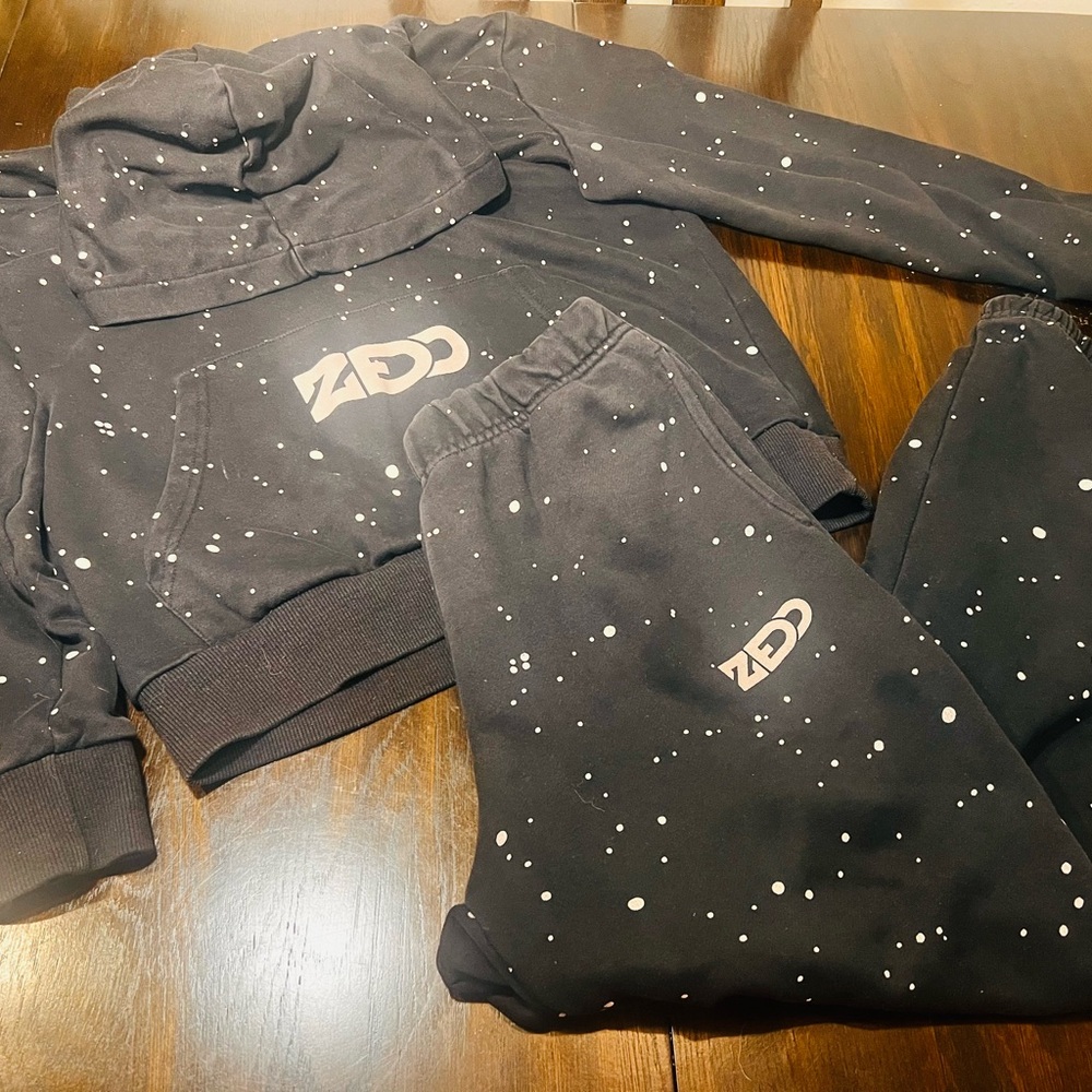 Zedd Black Speckled Hoodie and Joggers Set.Preowned.